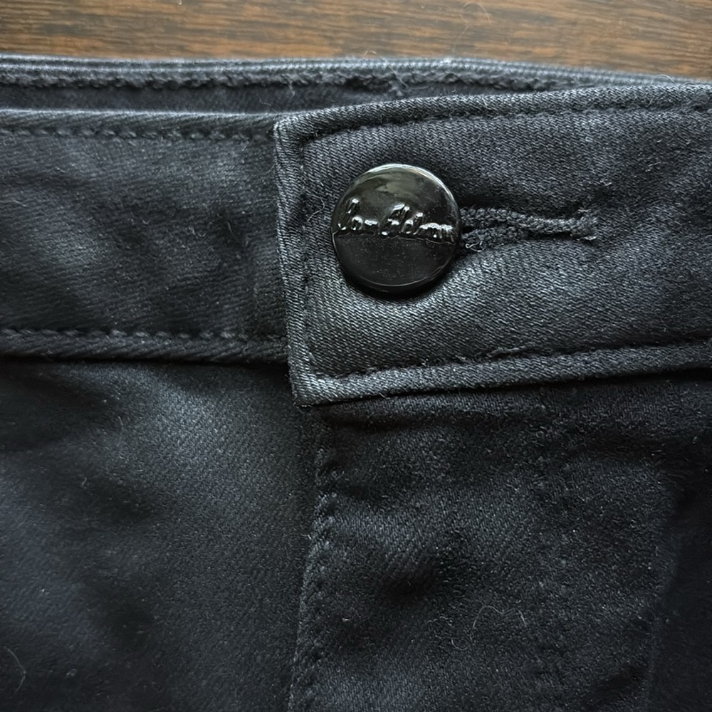 SAM EDELMAN “the Riley skirt” coated denim in jet black - Picture 3 of 7